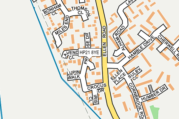 HP21 8YE map - OS OpenMap – Local (Ordnance Survey)