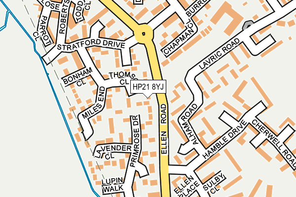 HP21 8YJ map - OS OpenMap – Local (Ordnance Survey)