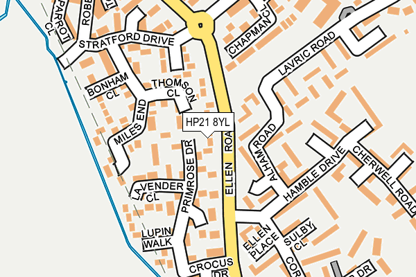 HP21 8YL map - OS OpenMap – Local (Ordnance Survey)