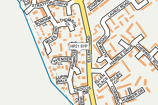 HP21 8YP map - OS OpenMap – Local (Ordnance Survey)