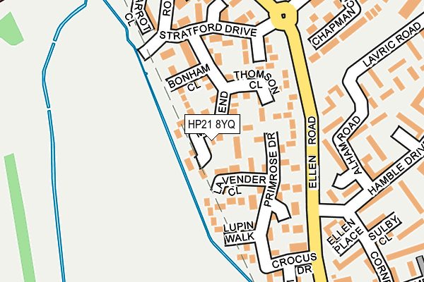 HP21 8YQ map - OS OpenMap – Local (Ordnance Survey)