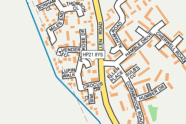 HP21 8YS map - OS OpenMap – Local (Ordnance Survey)