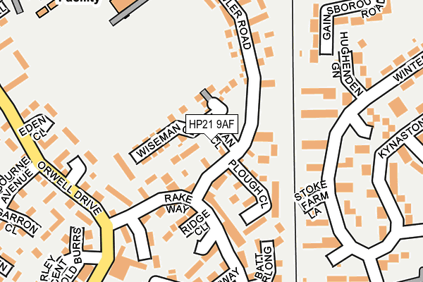HP21 9AF map - OS OpenMap – Local (Ordnance Survey)