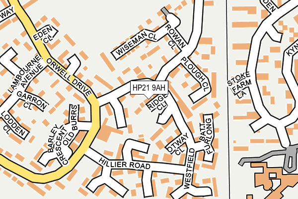 HP21 9AH map - OS OpenMap – Local (Ordnance Survey)