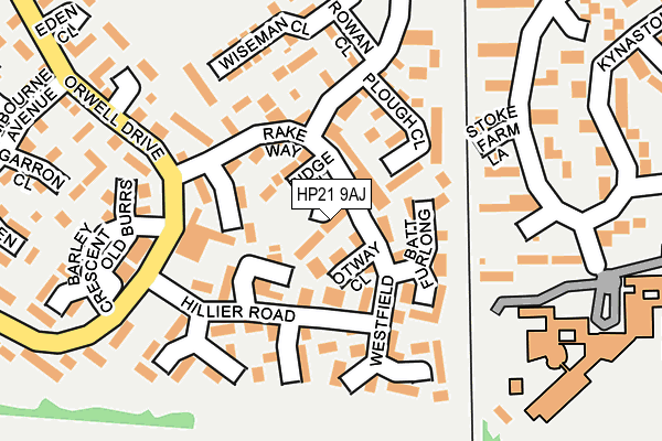 HP21 9AJ map - OS OpenMap – Local (Ordnance Survey)