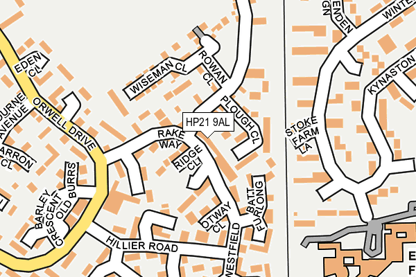 HP21 9AL map - OS OpenMap – Local (Ordnance Survey)
