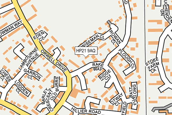 HP21 9AQ map - OS OpenMap – Local (Ordnance Survey)