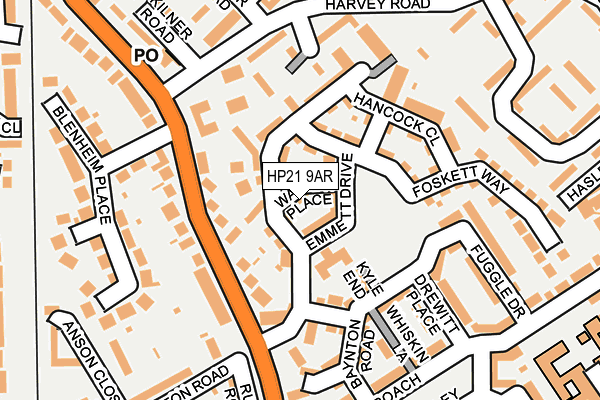 HP21 9AR map - OS OpenMap – Local (Ordnance Survey)