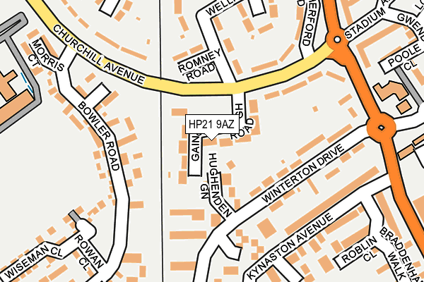 HP21 9AZ map - OS OpenMap – Local (Ordnance Survey)