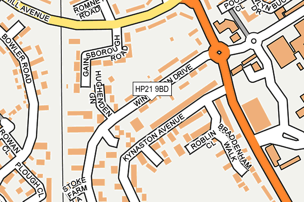 HP21 9BD map - OS OpenMap – Local (Ordnance Survey)