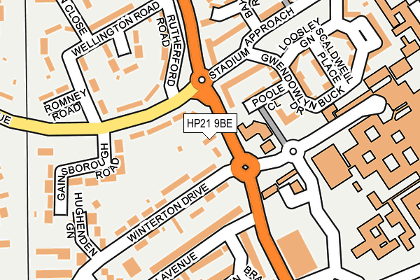 HP21 9BE map - OS OpenMap – Local (Ordnance Survey)