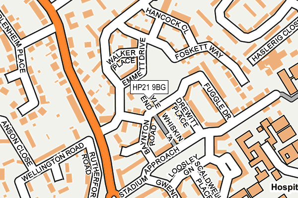 HP21 9BG map - OS OpenMap – Local (Ordnance Survey)