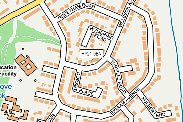 HP21 9BN map - OS OpenMap – Local (Ordnance Survey)