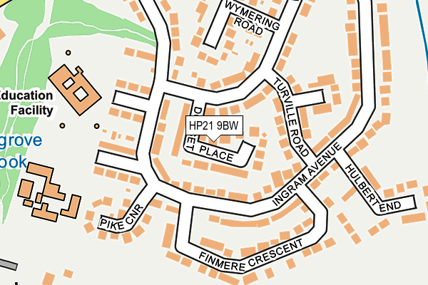 HP21 9BW map - OS OpenMap – Local (Ordnance Survey)