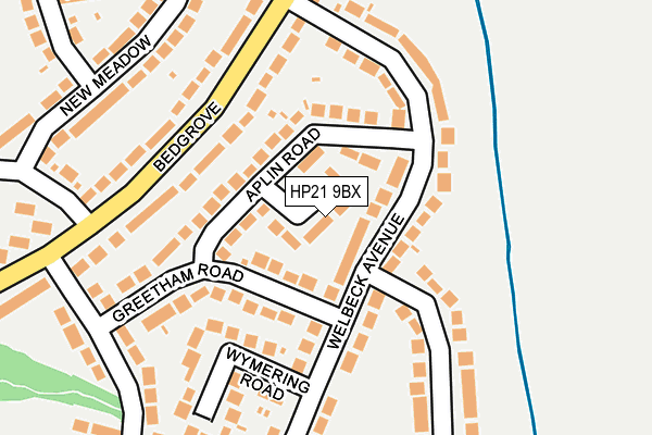 HP21 9BX map - OS OpenMap – Local (Ordnance Survey)