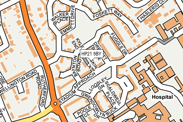 HP21 9BY map - OS OpenMap – Local (Ordnance Survey)
