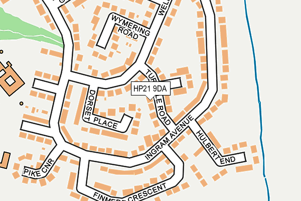 HP21 9DA map - OS OpenMap – Local (Ordnance Survey)