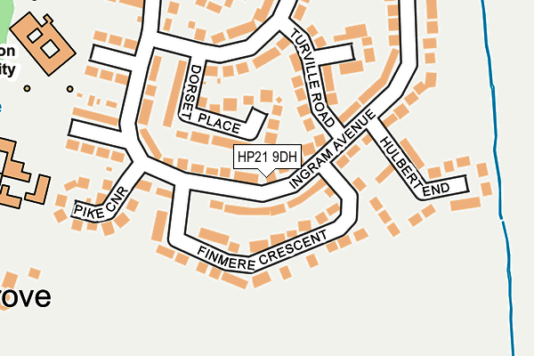 HP21 9DH map - OS OpenMap – Local (Ordnance Survey)