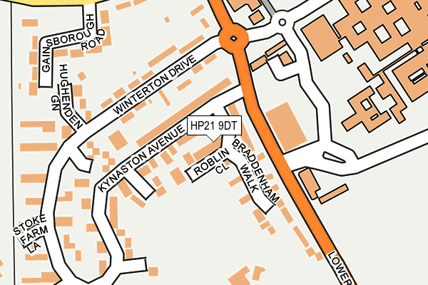 HP21 9DT map - OS OpenMap – Local (Ordnance Survey)