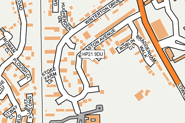 HP21 9DU map - OS OpenMap – Local (Ordnance Survey)
