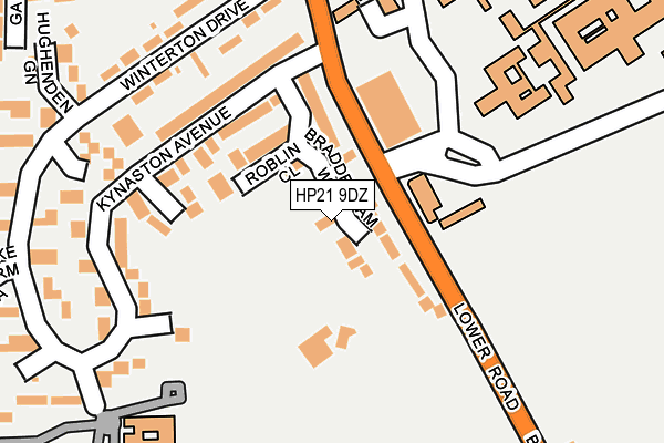 HP21 9DZ map - OS OpenMap – Local (Ordnance Survey)