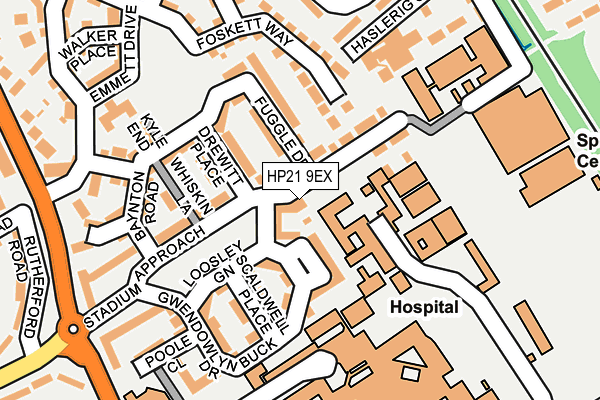 HP21 9EX map - OS OpenMap – Local (Ordnance Survey)