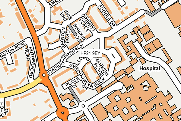 HP21 9EY map - OS OpenMap – Local (Ordnance Survey)