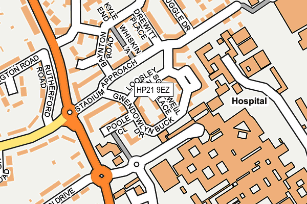 HP21 9EZ map - OS OpenMap – Local (Ordnance Survey)