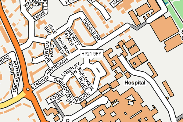 HP21 9FY map - OS OpenMap – Local (Ordnance Survey)
