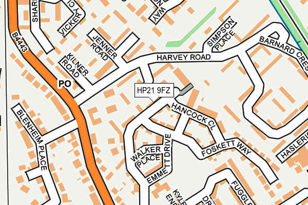 HP21 9FZ map - OS OpenMap – Local (Ordnance Survey)