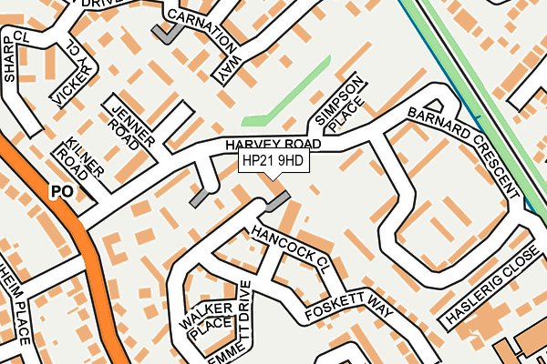 HP21 9HD map - OS OpenMap – Local (Ordnance Survey)
