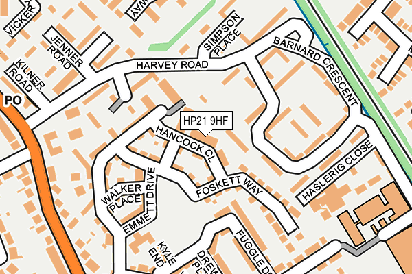 HP21 9HF map - OS OpenMap – Local (Ordnance Survey)