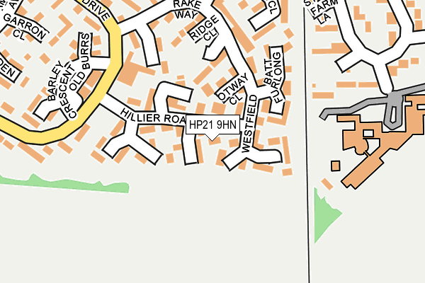 HP21 9HN map - OS OpenMap – Local (Ordnance Survey)