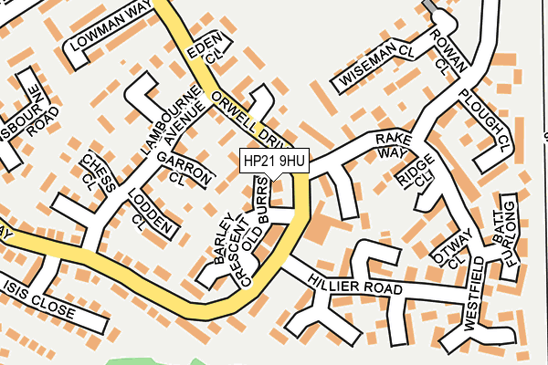 HP21 9HU map - OS OpenMap – Local (Ordnance Survey)