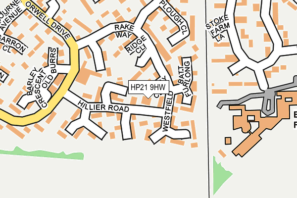 HP21 9HW map - OS OpenMap – Local (Ordnance Survey)