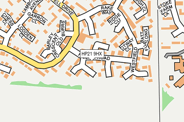 HP21 9HX map - OS OpenMap – Local (Ordnance Survey)