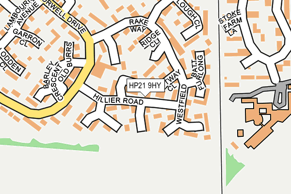 HP21 9HY map - OS OpenMap – Local (Ordnance Survey)