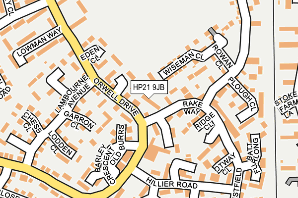 HP21 9JB map - OS OpenMap – Local (Ordnance Survey)