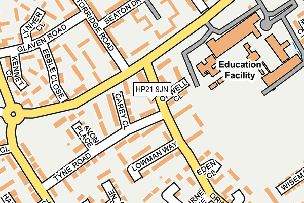 HP21 9JN map - OS OpenMap – Local (Ordnance Survey)