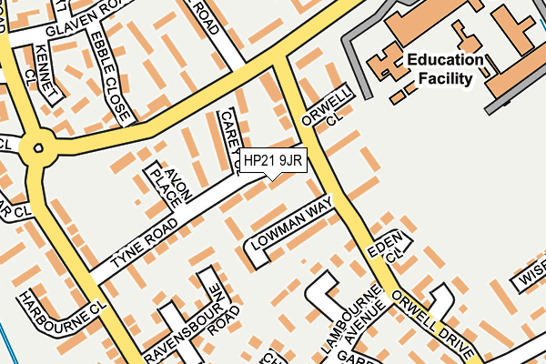 HP21 9JR map - OS OpenMap – Local (Ordnance Survey)