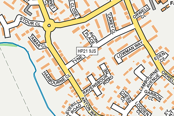 HP21 9JS map - OS OpenMap – Local (Ordnance Survey)