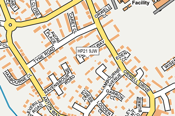 HP21 9JW map - OS OpenMap – Local (Ordnance Survey)