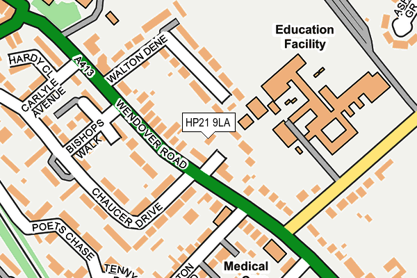 HP21 9LA map - OS OpenMap – Local (Ordnance Survey)
