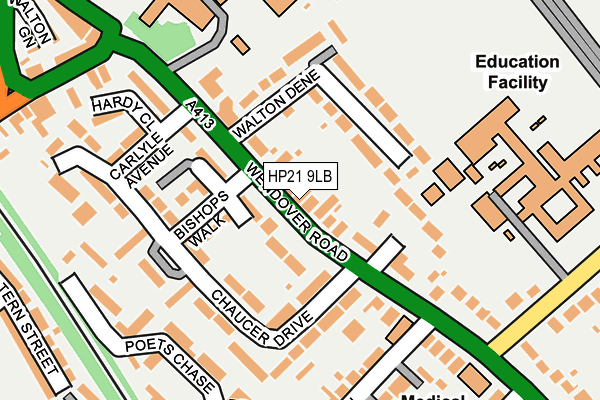 HP21 9LB map - OS OpenMap – Local (Ordnance Survey)