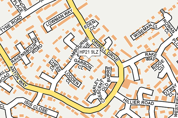 HP21 9LZ map - OS OpenMap – Local (Ordnance Survey)