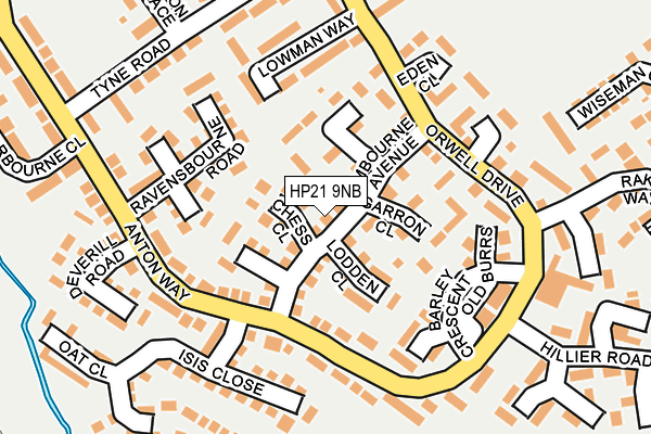 HP21 9NB map - OS OpenMap – Local (Ordnance Survey)