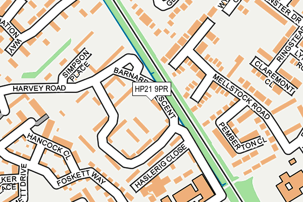 HP21 9PR map - OS OpenMap – Local (Ordnance Survey)