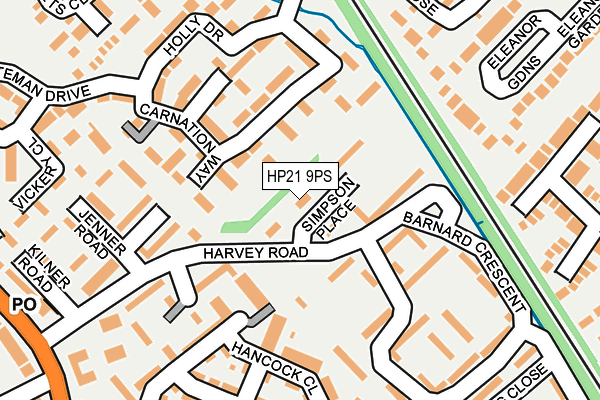 HP21 9PS map - OS OpenMap – Local (Ordnance Survey)