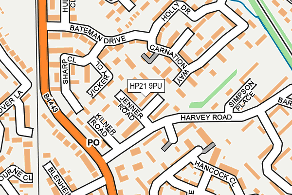 HP21 9PU map - OS OpenMap – Local (Ordnance Survey)