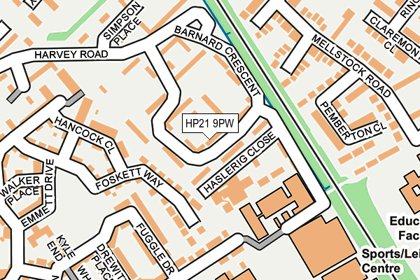 HP21 9PW map - OS OpenMap – Local (Ordnance Survey)